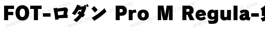 FOT-ロダン Pro M Regula字体转换
